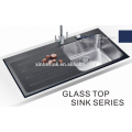 Above counter 304 stainless steel small size sink with bracket